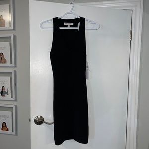 Good American Ribbed Black Mini Dress